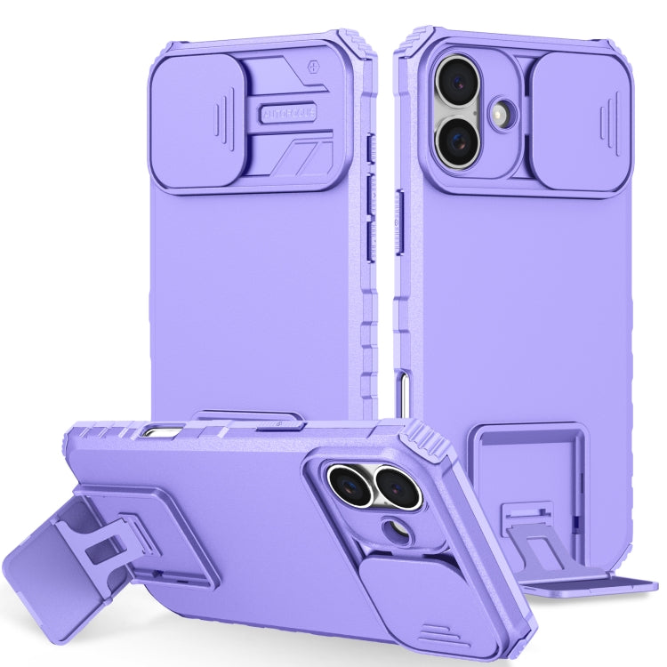 Stereoscopic Holder Sliding Camshield Phone Case, For iPhone 16 Pro Max, For iPhone 16 Pro, For iPhone 16 Plus