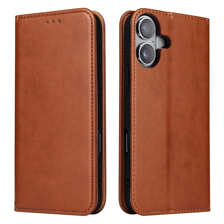 Fierre Shann PU Genuine Leather Texture Phone Case, For iPhone 16 Pro, For iPhone 16 Plus, For iPhone 16, For iPhone 15 Pro Max, For iPhone 15 Pro, For iPhone 15 Plus