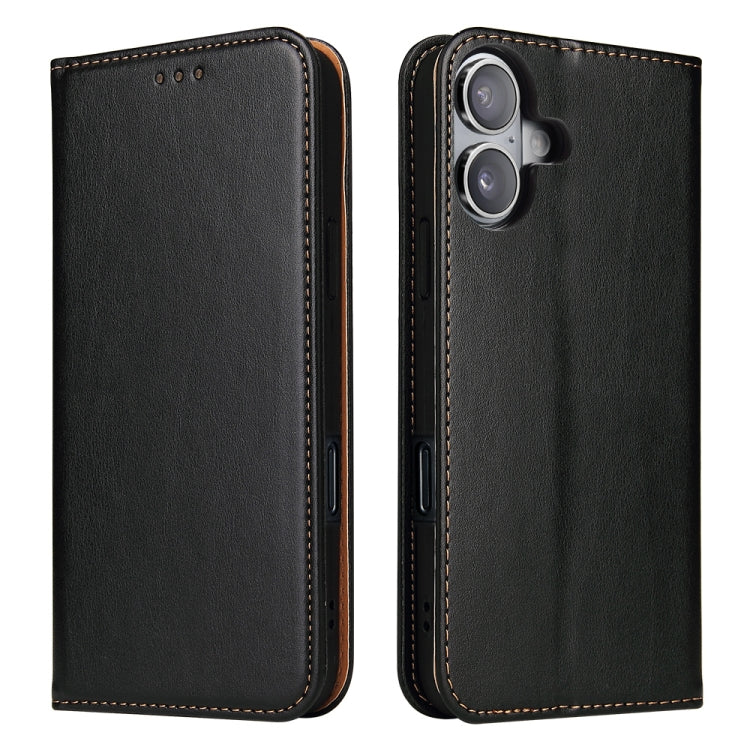 Fierre Shann PU Genuine Leather Texture Phone Case, For iPhone 16 Pro, For iPhone 16 Plus, For iPhone 16, For iPhone 15 Pro Max, For iPhone 15 Pro, For iPhone 15 Plus
