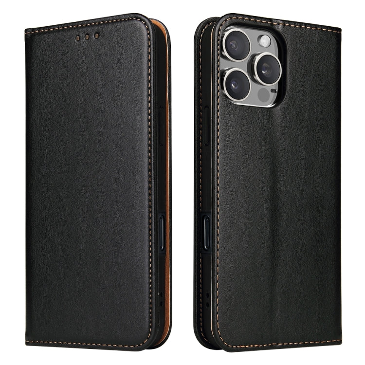 Fierre Shann PU Genuine Leather Texture Phone Case, For iPhone 17e / 16e, For iPhone 17 Pro Max, For iPhone 17 Pro, For iPhone 17, For iPhone Air, For iPhone 16 Pro Max