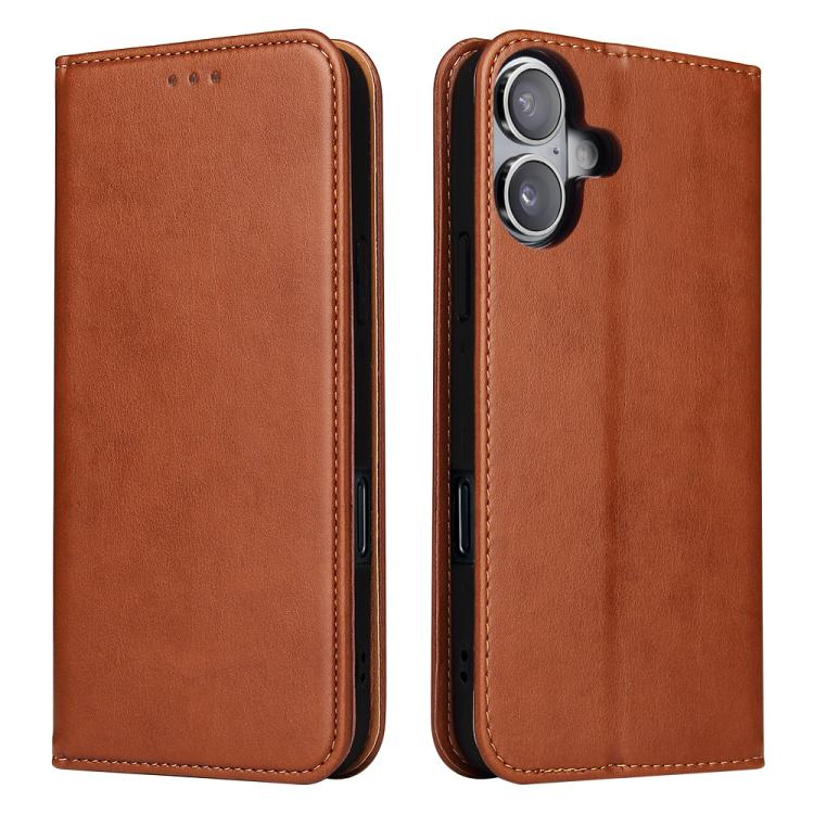 Fierre Shann PU Genuine Leather Texture Phone Case, For iPhone 18 Pro / 17 Pro, For iPhone 18 Pro Max / 17 Pro Max, For iPhone 17e / 16e, For iPhone 17, For iPhone Air, For iPhone 16 Pro Max
