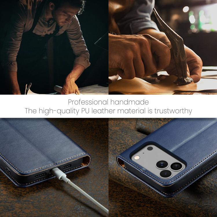 Fierre Shann PU Genuine Leather Texture Phone Case, For iPhone 18 Pro / 17 Pro, For iPhone 18 Pro Max / 17 Pro Max, For iPhone 17e / 16e, For iPhone 17, For iPhone Air, For iPhone 16 Pro Max