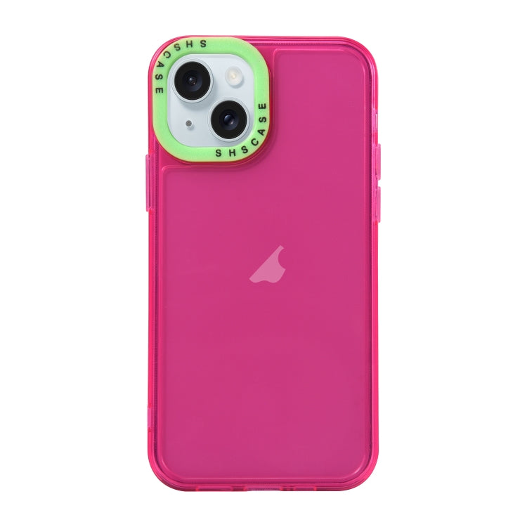Color Contrast Lens Frame Transparent TPU Phone Case, For iPhone 15 Plus, For iPhone 14 Pro
