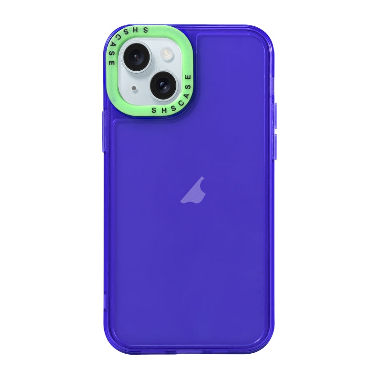 Color Contrast Lens Frame Transparent TPU Phone Case, For iPhone 15, For iPhone 14 Pro Max