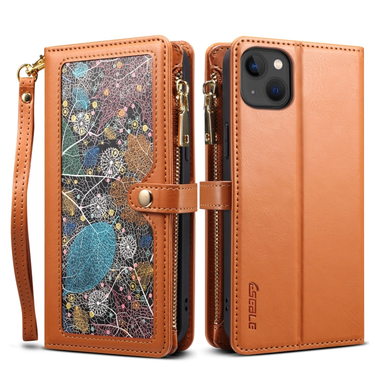 ESEBLE Star Series Lanyard Zipper Wallet RFID Leather Case, For iPhone 17e / 16e, For iPhone 16 Pro Max, For iPhone 16 Pro, For iPhone 16 Plus, For iPhone 16, For iPhone 15 Pro Max, For iPhone 15 Pro, For iPhone 15 Plus