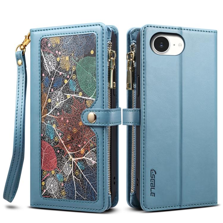 ESEBLE Star Series Lanyard Zipper Wallet RFID Leather Case, For iPhone 17e / 16e, For iPhone 16 Pro Max, For iPhone 16 Pro, For iPhone 16 Plus, For iPhone 16, For iPhone 15 Pro Max, For iPhone 15 Pro, For iPhone 15 Plus