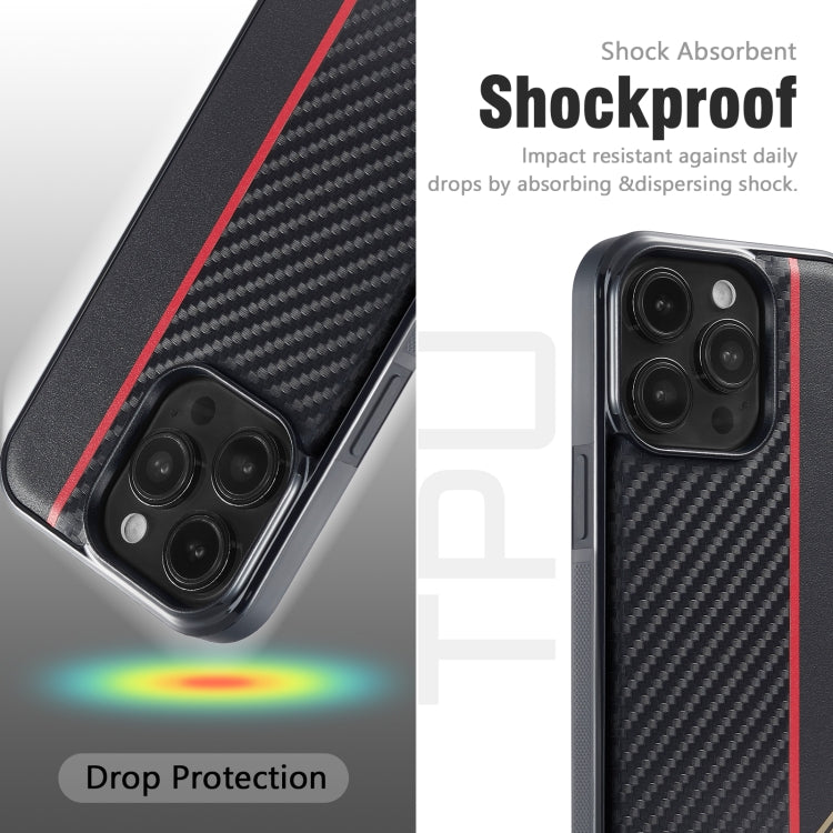 LC.IMEEKE 3 in 1 Carbon Fiber Texture Shockproof Phone Case, For iPhone 16 Pro Max, For iPhone 16 Pro, For iPhone 16 Plus, For iPhone 16, For iPhone 14 Plus, For iPhone 14, For iPhone 14 Pro, For iPhone 7 / 8 / SE 2020 2022, For iPhone 13 Pro...