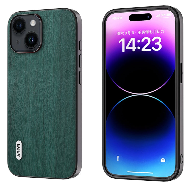 ABEEL Wood Texture PU Phone Case, For iPhone 15 Plus, For iPhone 15 Pro Max, For iPhone 15 Pro, For iPhone 15