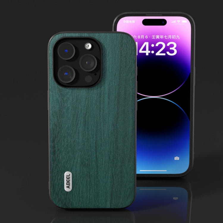 ABEEL Wood Texture PU Phone Case, For iPhone 15 Plus, For iPhone 15 Pro Max, For iPhone 15 Pro, For iPhone 15