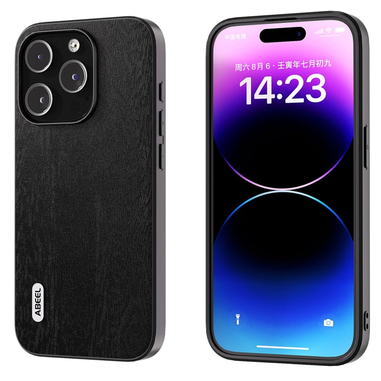 ABEEL Wood Texture PU Phone Case, For iPhone 15 Plus, For iPhone 15 Pro Max, For iPhone 15 Pro, For iPhone 15
