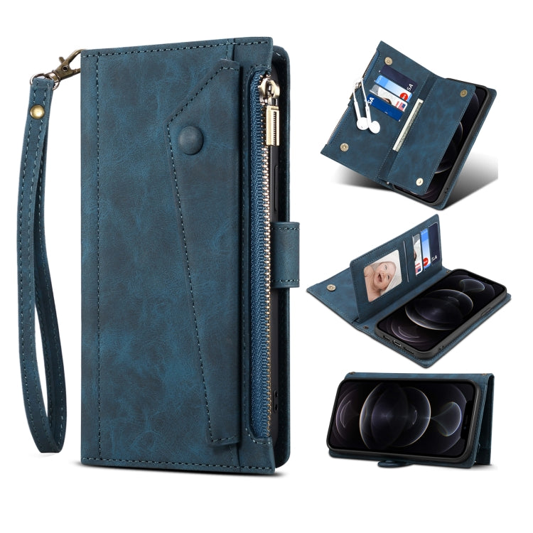 ESEBLE Retro Frosted RFID Flip Leather Phone Case, For iPhone 15 Pro, For iPhone 15 Plus, For iPhone 15