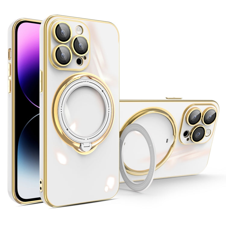 Multifunction Electroplating MagSafe Holder Phone Case, For iPhone 15 Pro Max, For iPhone 15 Pro, For iPhone 15 Plus, For iPhone 15