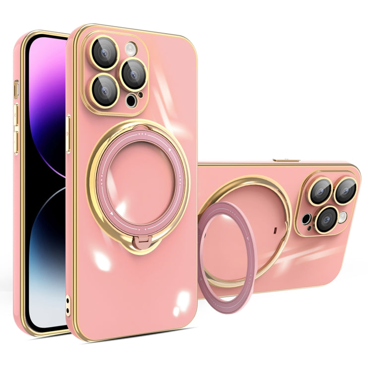 Multifunction Electroplating MagSafe Holder Phone Case, For iPhone 15 Pro Max, For iPhone 15 Pro, For iPhone 15 Plus, For iPhone 15