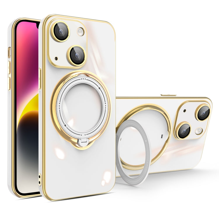 Multifunction Electroplating MagSafe Holder Phone Case, For iPhone 15 Pro Max, For iPhone 15 Pro, For iPhone 15 Plus, For iPhone 15