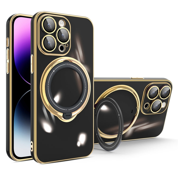 Multifunction Electroplating MagSafe Holder Phone Case, For iPhone 14 Plus, For iPhone 14, For iPhone 14 Pro, For iPhone 14 Pro Max