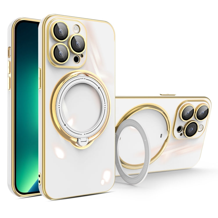 Multifunction Electroplating MagSafe Holder Phone Case, For iPhone SE 2022 / 2020 / 8 / 7, For iPhone 13 Pro Max, For iPhone 13 Pro, For iPhone 13