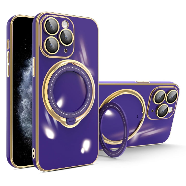 Multifunction Electroplating MagSafe Holder Phone Case, For iPhone 11, For iPhone 11 Pro, For iPhone XS / X, For iPhone XR