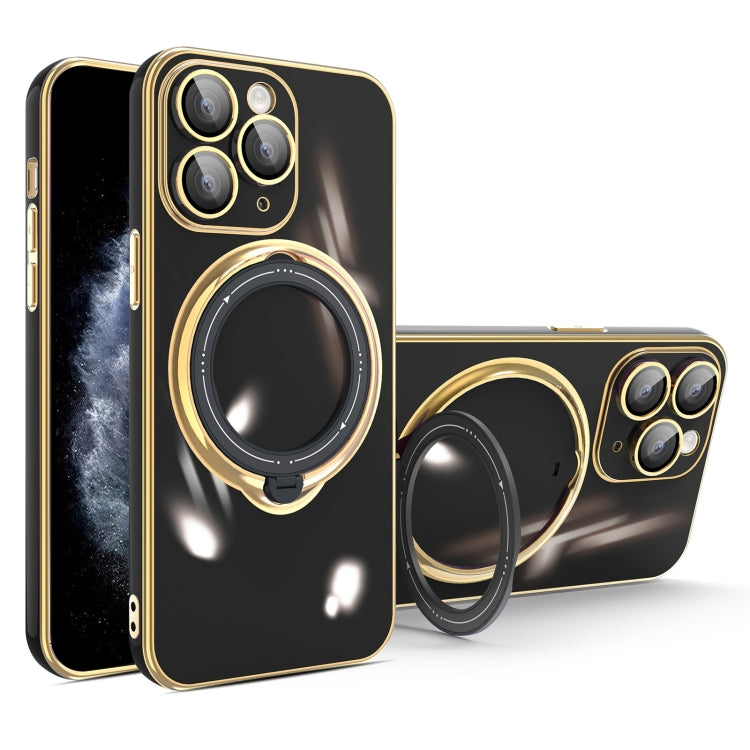 Multifunction Electroplating MagSafe Holder Phone Case, For iPhone 11, For iPhone 11 Pro, For iPhone XS / X, For iPhone XR