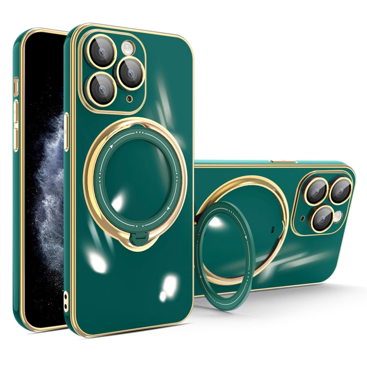 Multifunction Electroplating MagSafe Holder Phone Case, For iPhone 11, For iPhone 11 Pro, For iPhone XS / X, For iPhone XR