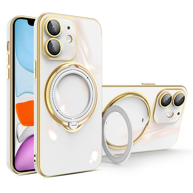 Multifunction Electroplating MagSafe Holder Phone Case, For iPhone 11, For iPhone 11 Pro, For iPhone XS / X, For iPhone XR