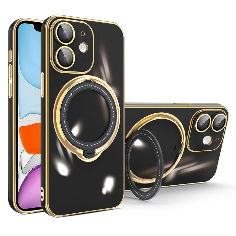 Multifunction Electroplating MagSafe Holder Phone Case, For iPhone 11, For iPhone 11 Pro, For iPhone XS / X, For iPhone XR