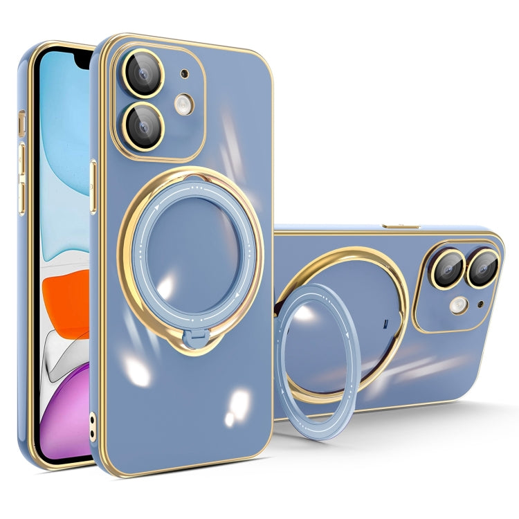 Multifunction Electroplating MagSafe Holder Phone Case, For iPhone 11, For iPhone 11 Pro, For iPhone XS / X, For iPhone XR