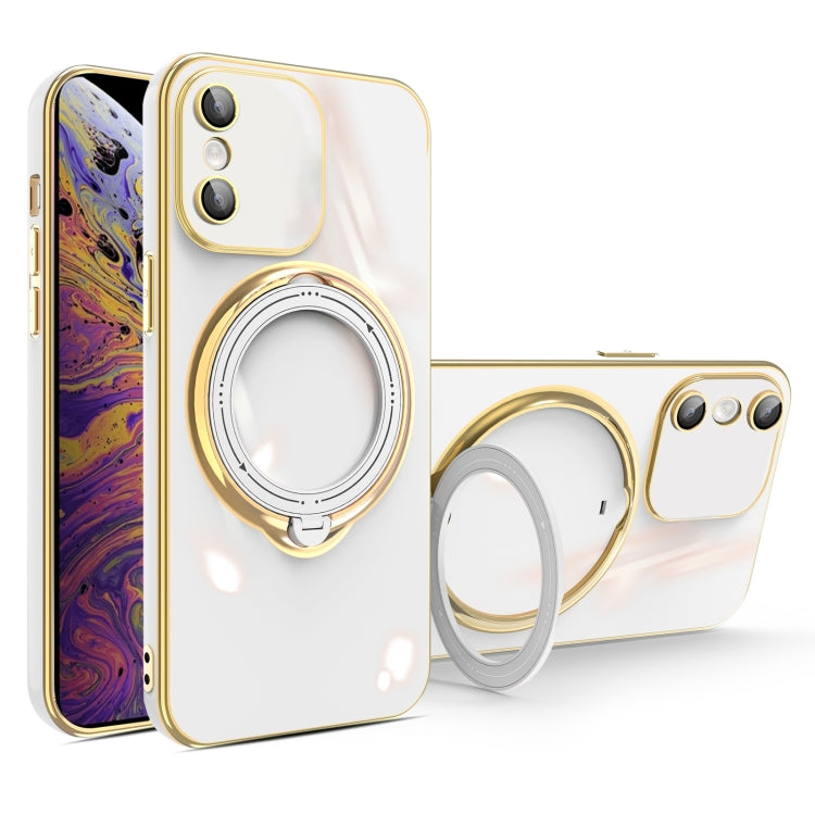 Multifunction Electroplating MagSafe Holder Phone Case, For iPhone XS Max, For iPhone 8 Plus / 7 Plus