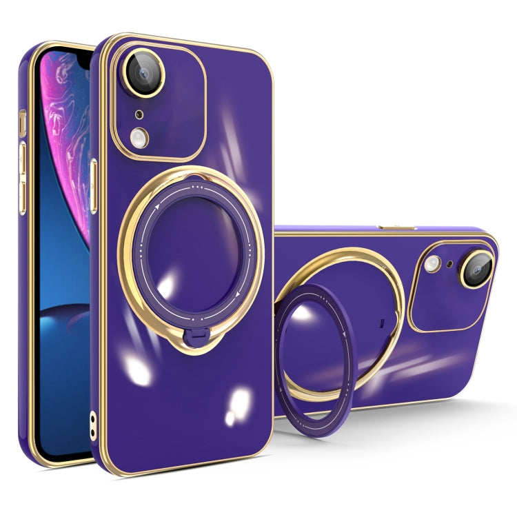 Multifunction Electroplating MagSafe Holder Phone Case, For iPhone 11, For iPhone 11 Pro, For iPhone XS / X, For iPhone XR