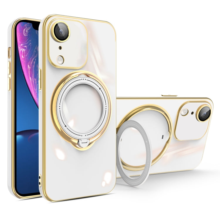 Multifunction Electroplating MagSafe Holder Phone Case, For iPhone 11, For iPhone 11 Pro, For iPhone XS / X, For iPhone XR