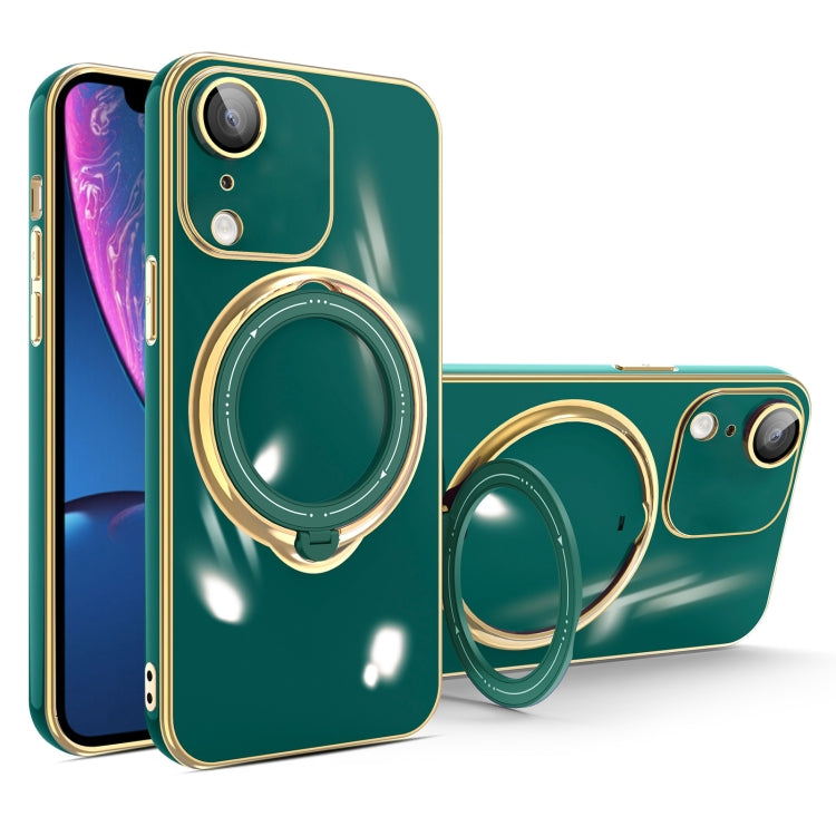 Multifunction Electroplating MagSafe Holder Phone Case, For iPhone 11, For iPhone 11 Pro, For iPhone XS / X, For iPhone XR