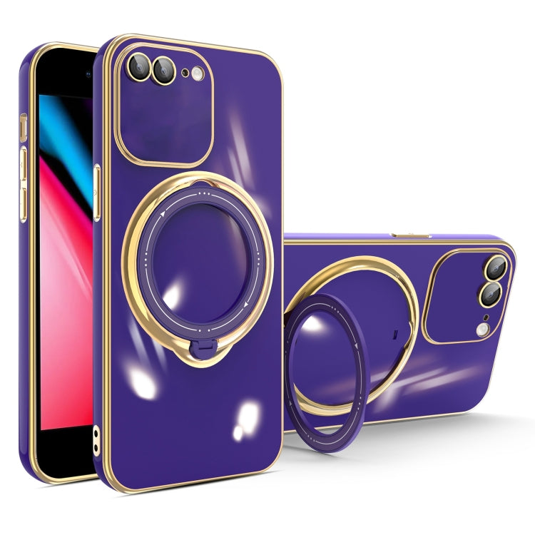 Multifunction Electroplating MagSafe Holder Phone Case, For iPhone XS Max, For iPhone 8 Plus / 7 Plus