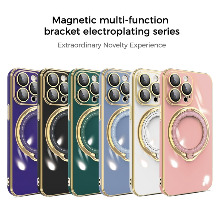 Multifunction Electroplating MagSafe Holder Phone Case, For iPhone XS Max, For iPhone 8 Plus / 7 Plus