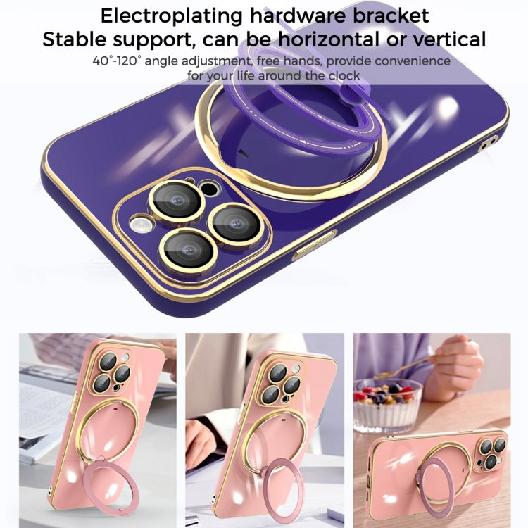 Multifunction Electroplating MagSafe Holder Phone Case, For iPhone XS Max, For iPhone 8 Plus / 7 Plus
