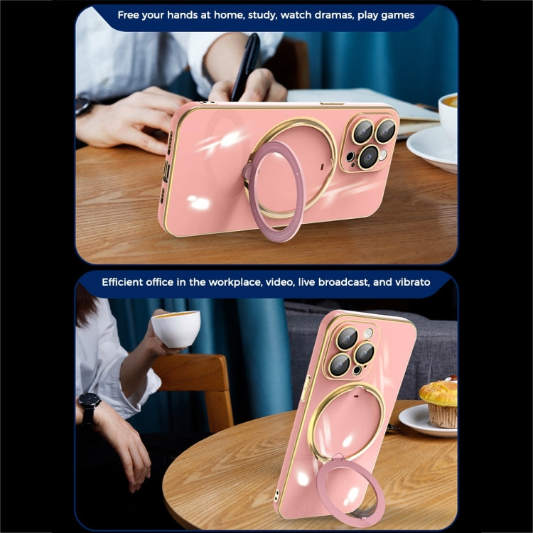 Multifunction Electroplating MagSafe Holder Phone Case, For iPhone XS Max, For iPhone 8 Plus / 7 Plus