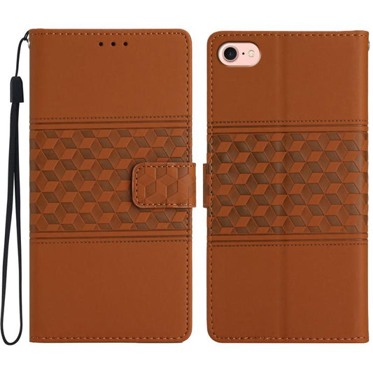 Diamond Embossed Skin Feel Leather Phone Case, For iPhone 17 Pro Max, For iPhone 17 Pro, For iPhone 17, For iPhone Air