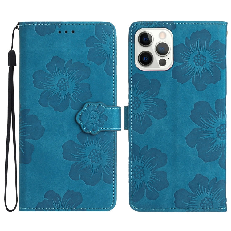 Flower Embossing Pattern Leather Phone Case, For iPhone 16e, For iPhone 16 Pro Max, For iPhone 16 Pro, For iPhone 16 Plus
