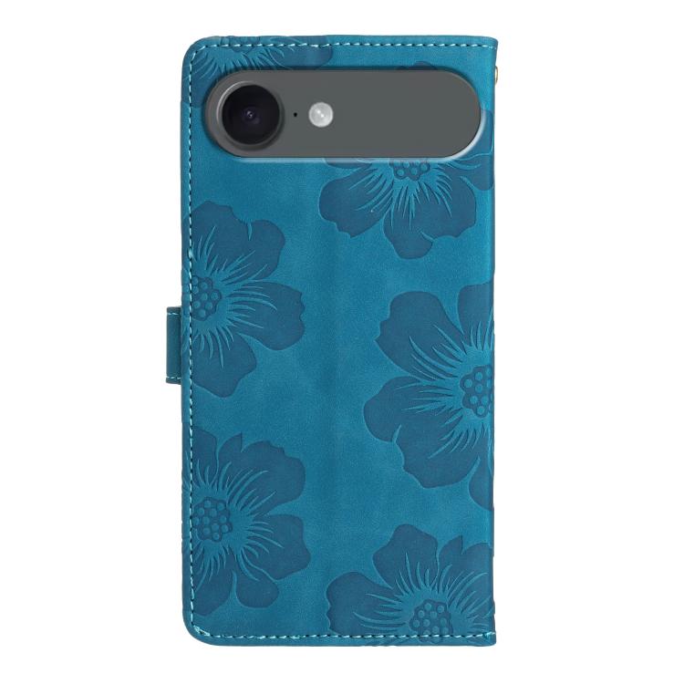 Flower Embossing Pattern Leather Phone Case, For iPhone 16e, For iPhone 16 Pro Max, For iPhone 16 Pro, For iPhone 16 Plus