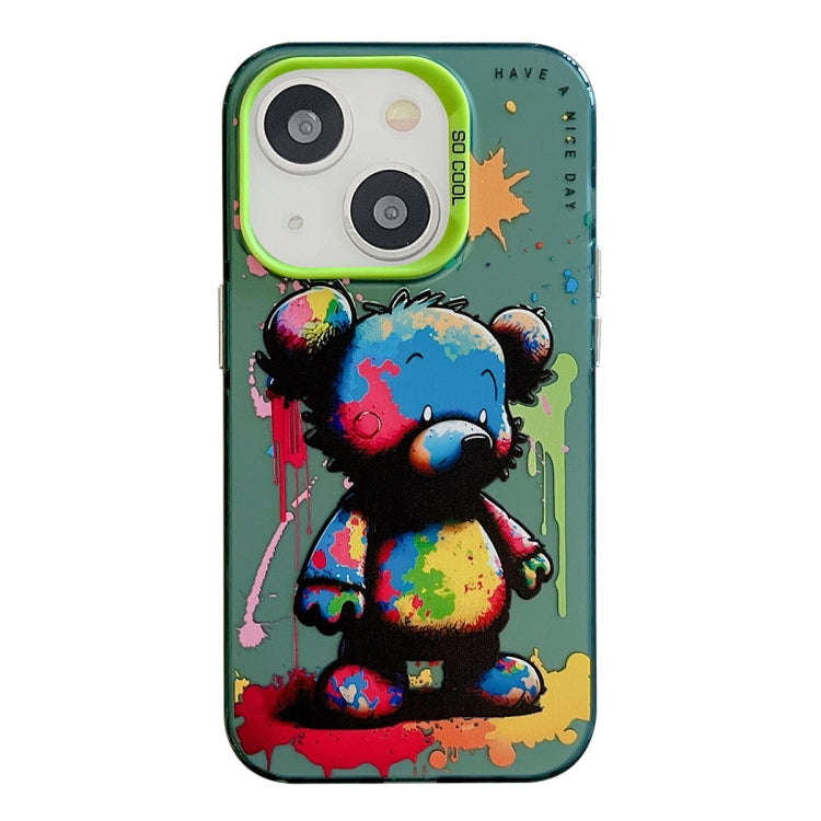 Animal Pattern Oil Painting Series PC + TPU Phone Case, For iPhone 14 Pro