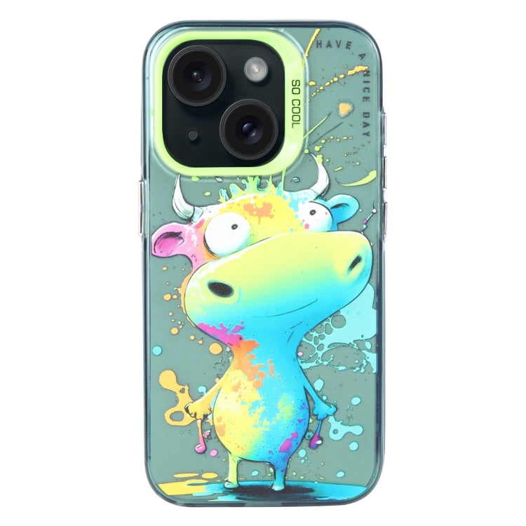 Animal Pattern Oil Painting Series PC + TPU Phone Case, For iPhone 14 Pro