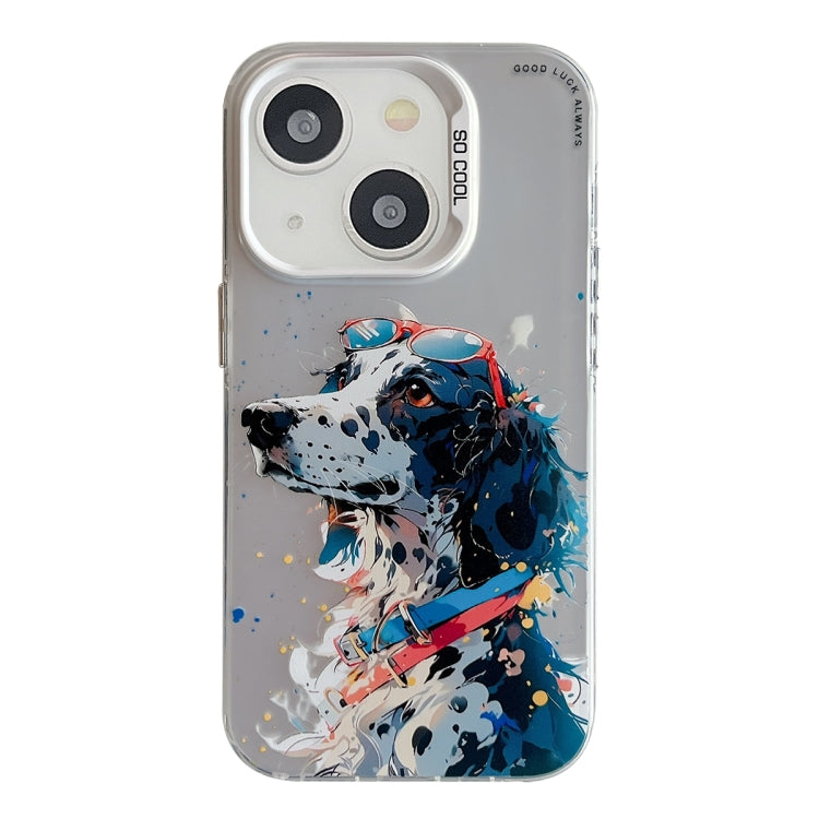 Animal Pattern Oil Painting Series PC + TPU Phone Case, For iPhone 14 Pro