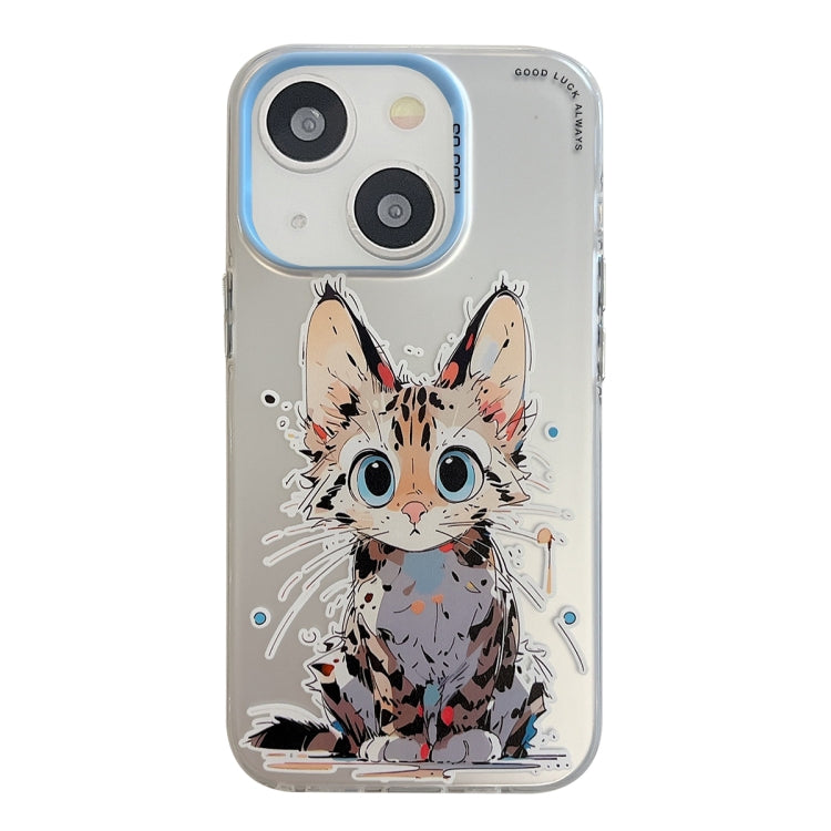Animal Pattern Oil Painting Series PC + TPU Phone Case, For iPhone 14 Pro