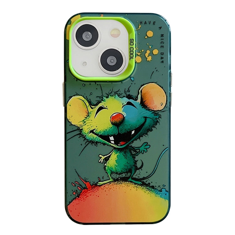 Animal Pattern Oil Painting Series PC + TPU Phone Case, For iPhone 14 Pro