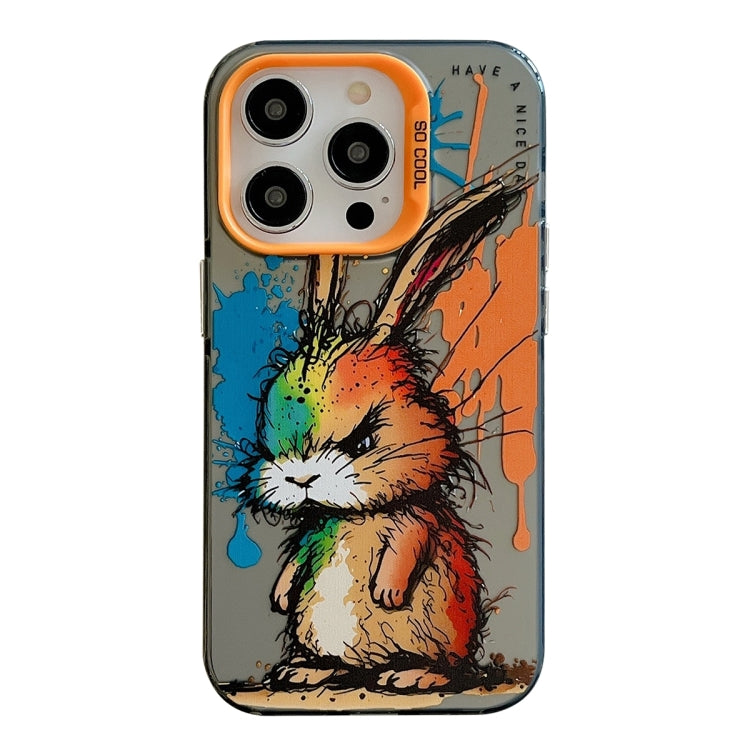 Animal Pattern Oil Painting Series PC + TPU Phone Case, For iPhone 15 Plus