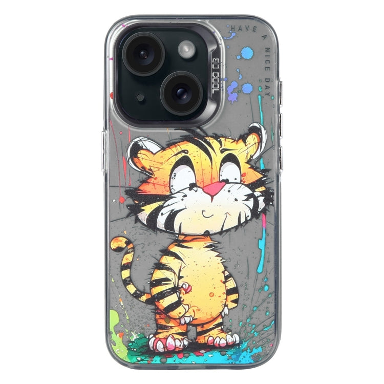Animal Pattern Oil Painting Series PC + TPU Phone Case, For iPhone 14 Plus