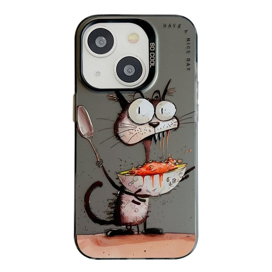 Animal Pattern Oil Painting Series PC + TPU Phone Case, For iPhone 14 Plus