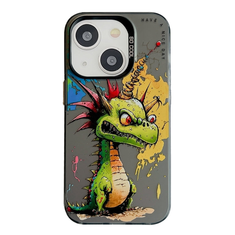 Animal Pattern Oil Painting Series PC + TPU Phone Case, For iPhone 14 Plus