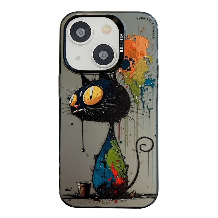 Animal Pattern Oil Painting Series PC + TPU Phone Case, For iPhone 14 Plus