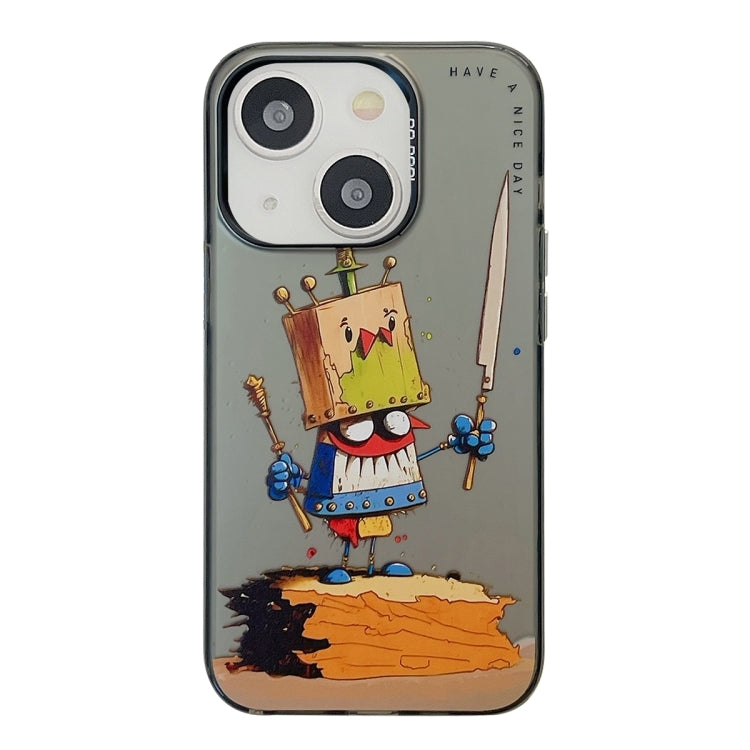 Animal Pattern Oil Painting Series PC + TPU Phone Case, For iPhone 14 Plus