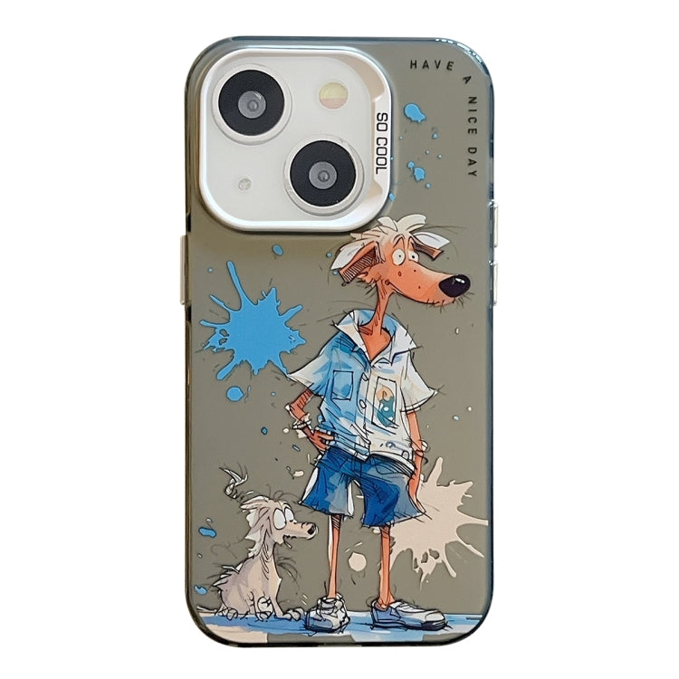 Animal Pattern Oil Painting Series PC + TPU Phone Case, For iPhone 14 Plus