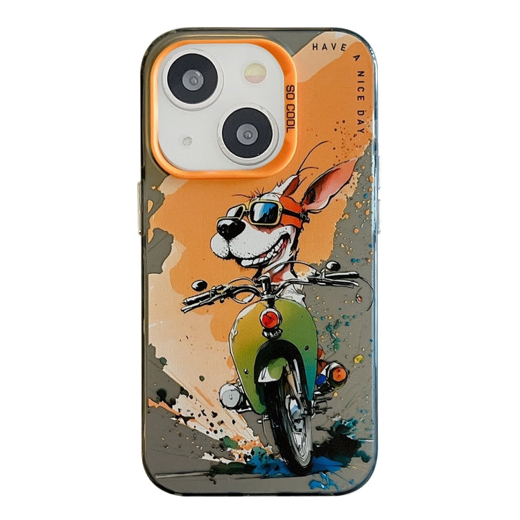 Animal Pattern Oil Painting Series PC + TPU Phone Case, For iPhone 14 Plus